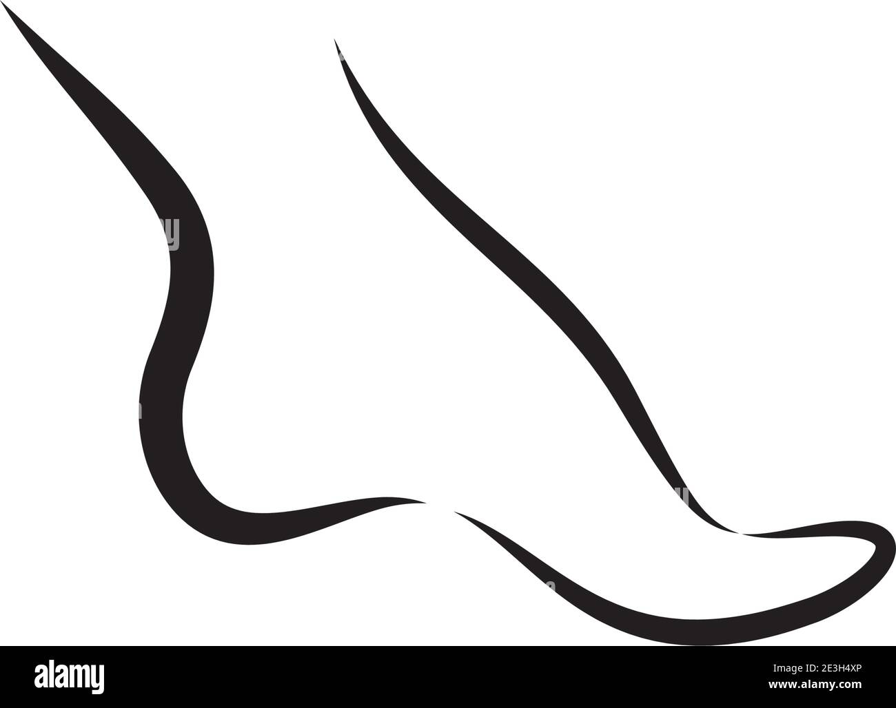 Tipo di simbolo del vettore del modello del logo del piede Illustrazione Vettoriale