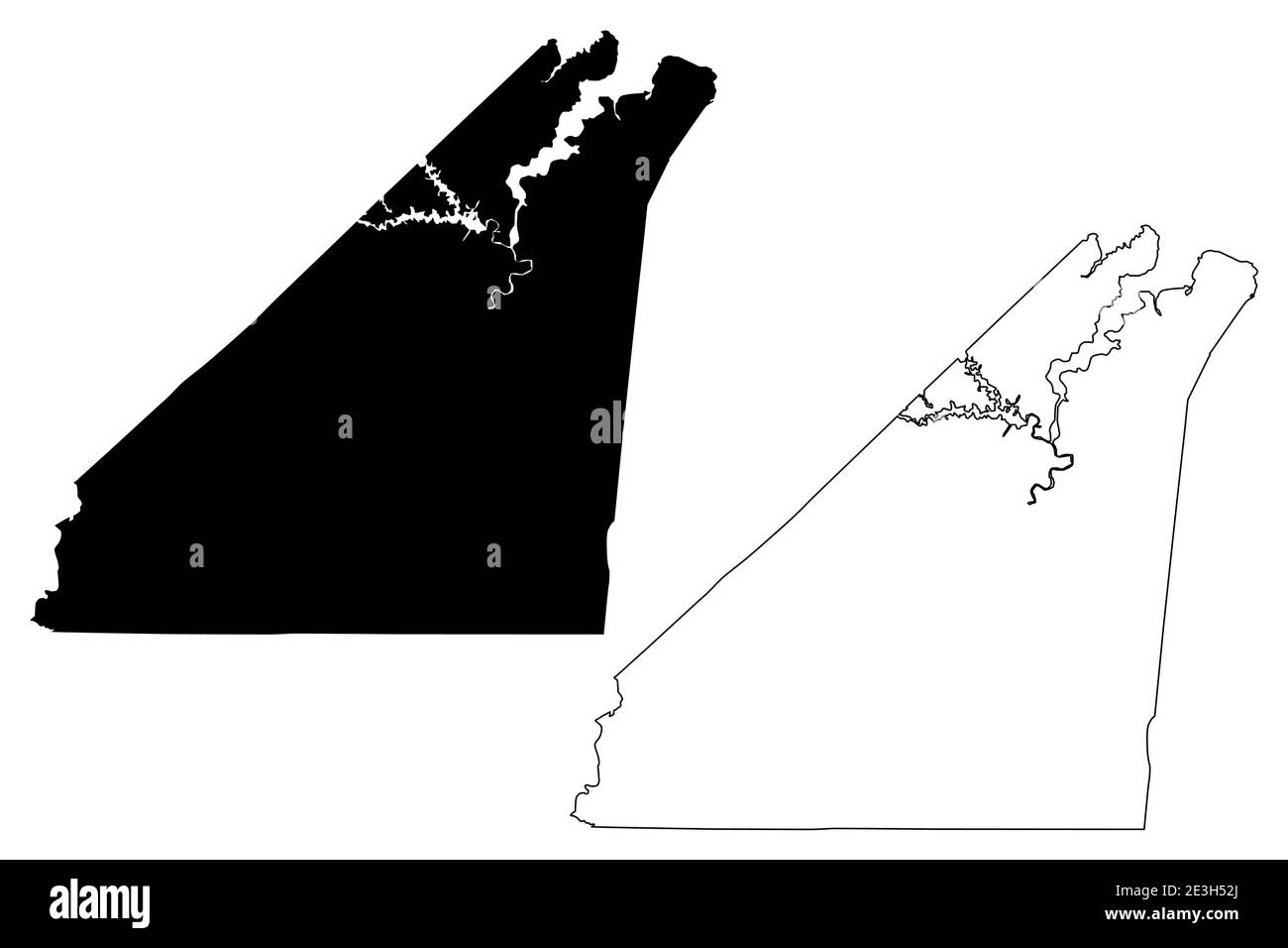 Suffolk City County, Commonwealth of Virginia (città indipendente, contea degli Stati Uniti, Stati Uniti d'America, Stati Uniti, Stati Uniti, Stati Uniti), illustrazione vettoriale mappa, scribb Illustrazione Vettoriale