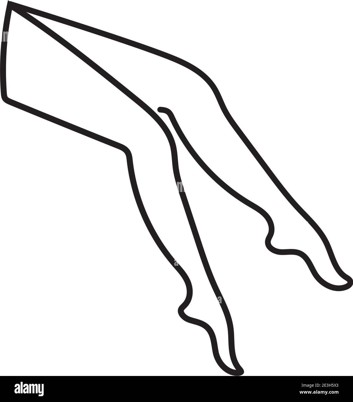 Tipo di simbolo del vettore del modello del logo del piede Illustrazione Vettoriale