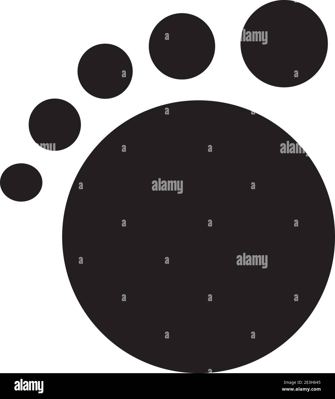 Tipo di simbolo del vettore del modello del logo del piede Illustrazione Vettoriale