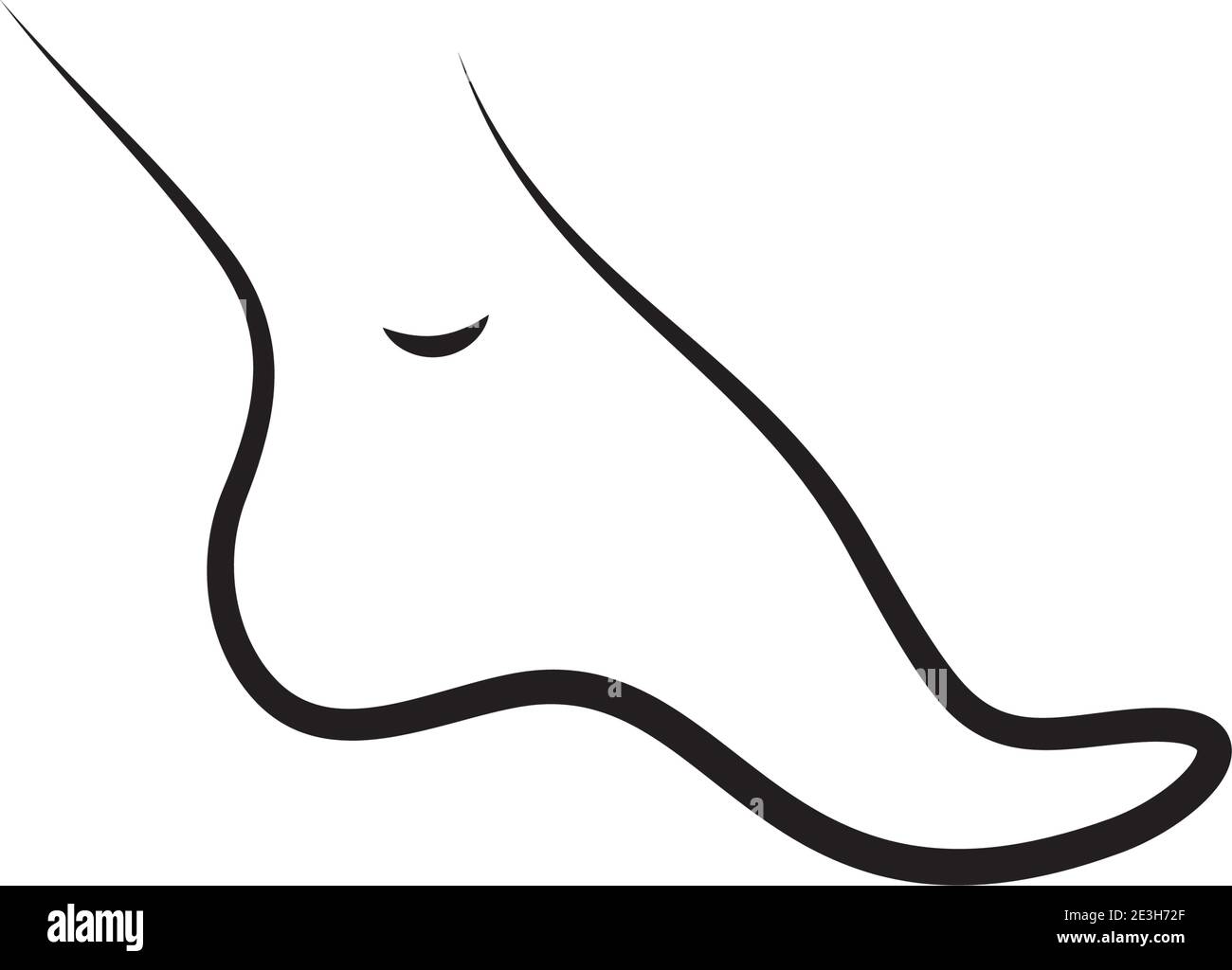 Tipo di simbolo del vettore del modello del logo del piede Illustrazione Vettoriale