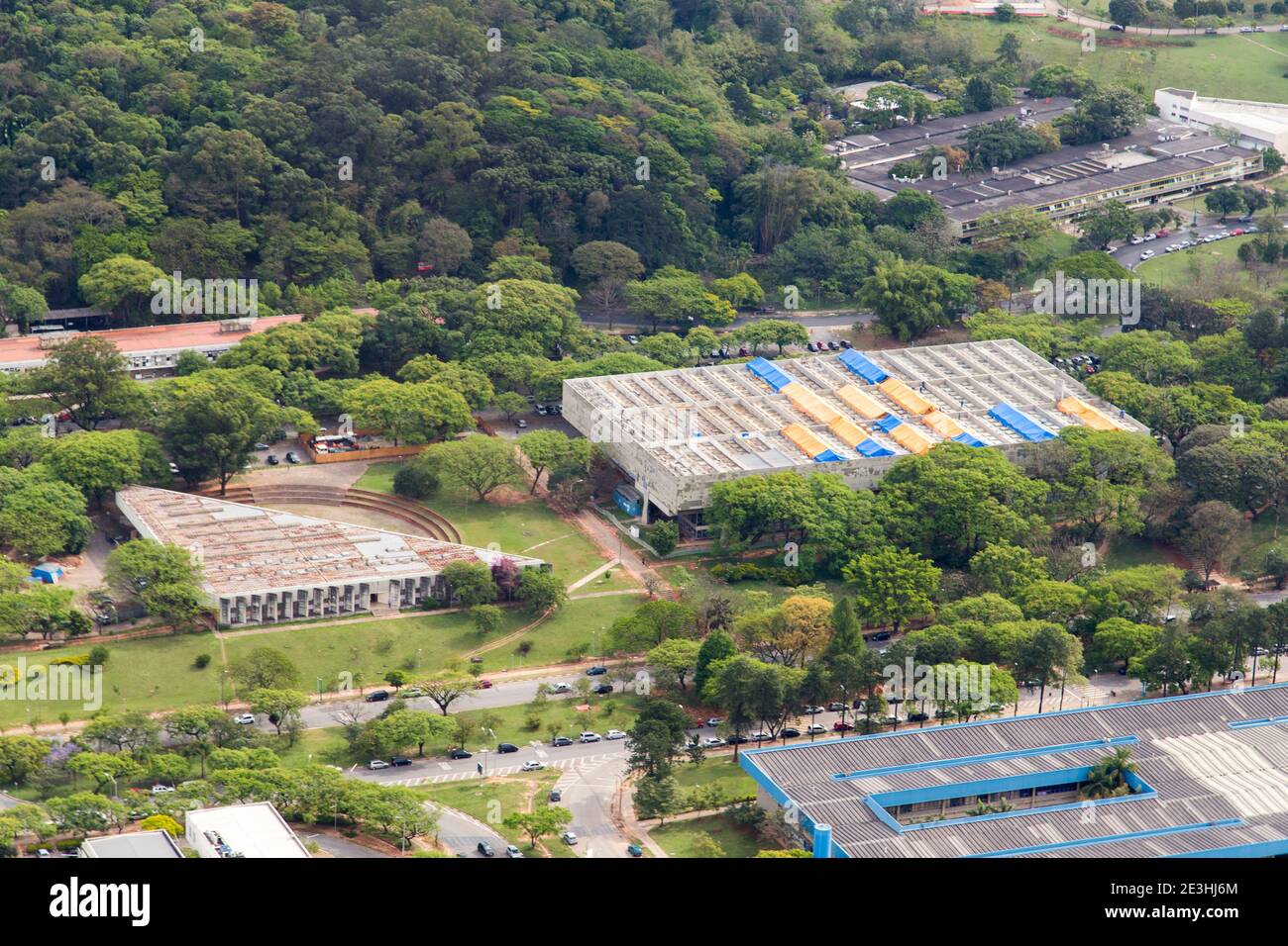 Vista aerea del campus dell'Università di São Paolo - Brasile Foto Stock