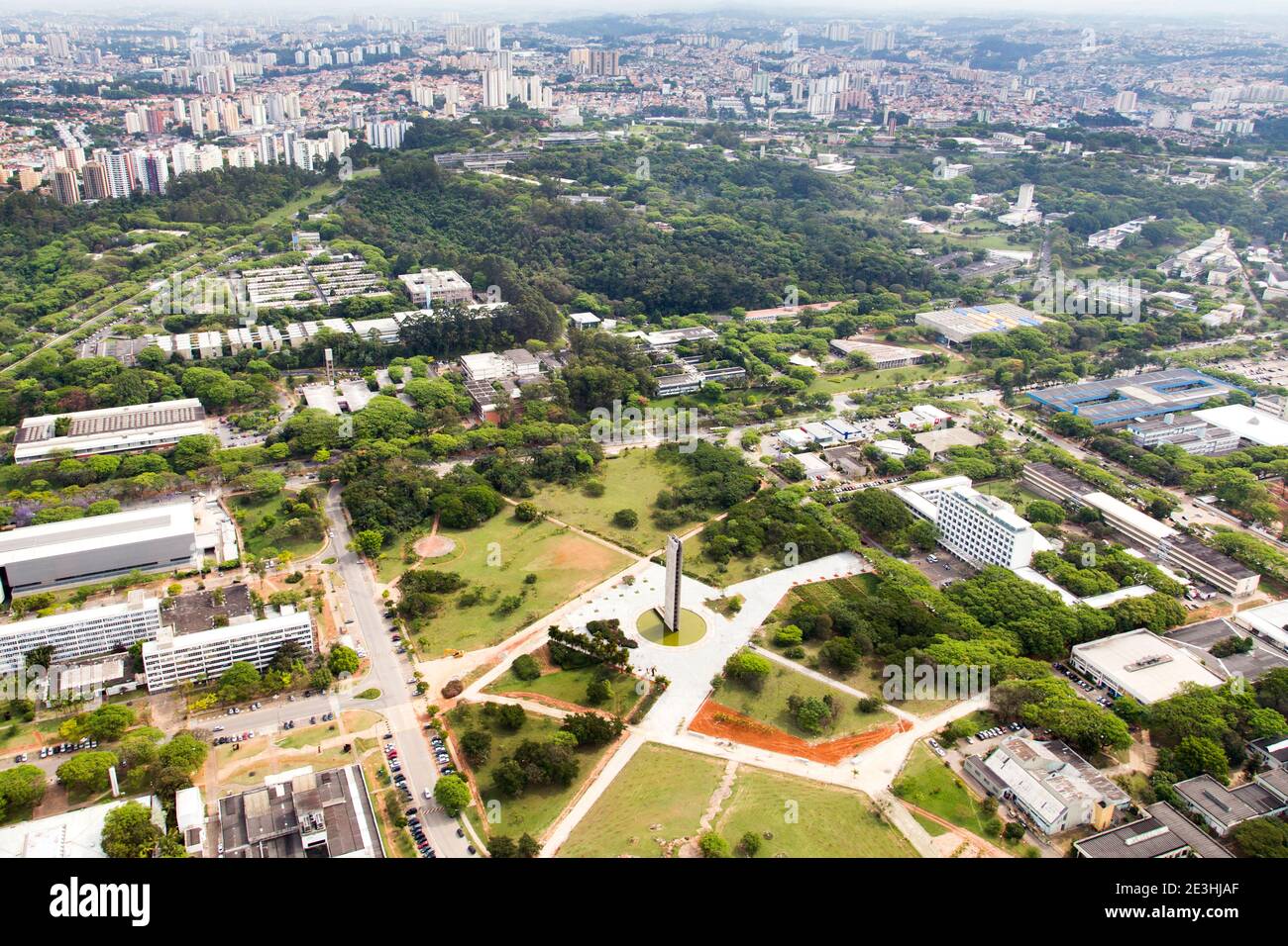 Vista aerea del campus dell'Università di São Paolo - Brasile Foto Stock