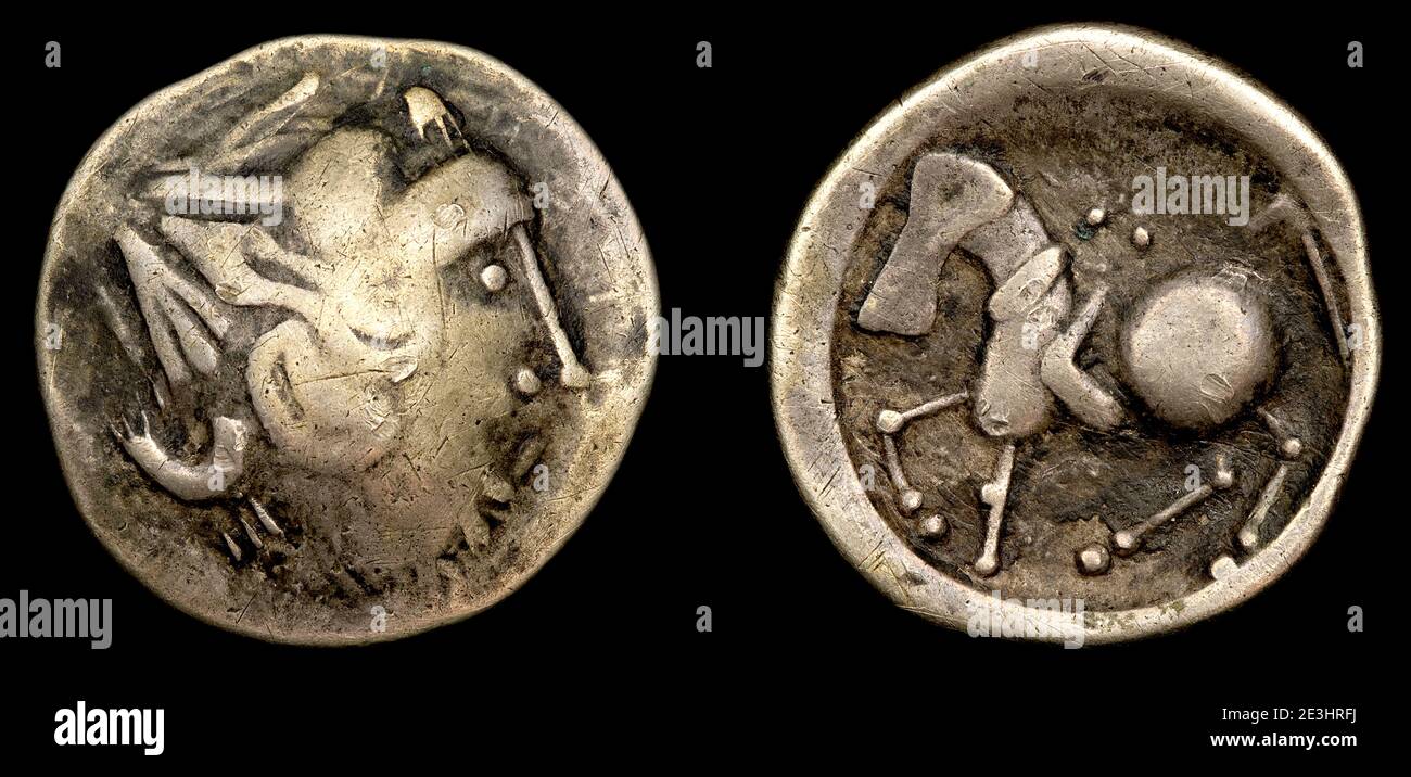 Lanz 612 Tetradrachm tipo 'Sattelkopfpferd' Foto Stock