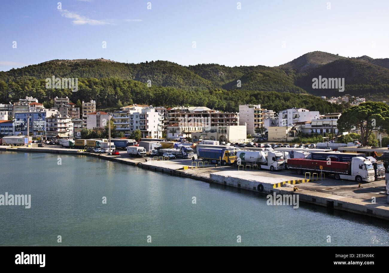 Porto di Igoumenitsa. La Grecia Foto Stock