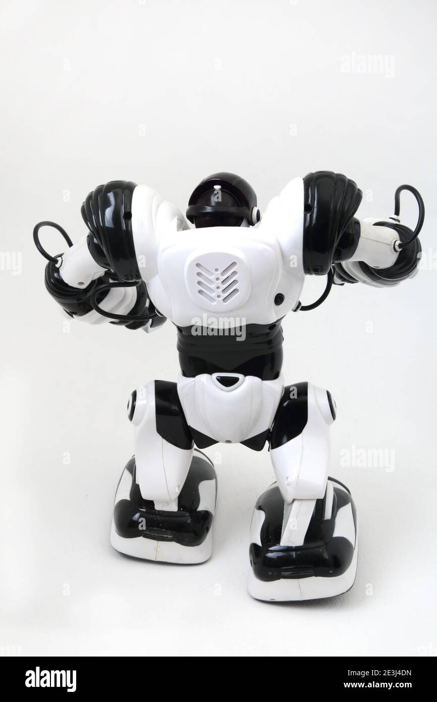 Robot a batteria WowWee Robospien con impugnatura a piedi Foto Stock