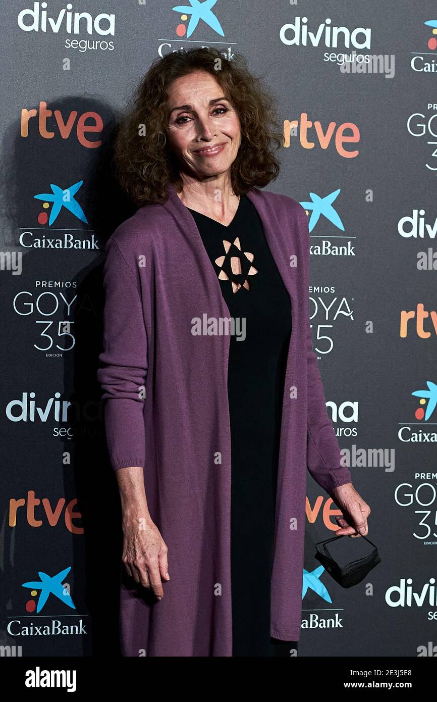 Ana Belen partecipa alla 35a conferenza dei candidati Goya presso l'Accademia delle Arti e delle Scienze Cinematografiche il 18 gennaio 2021 a Madrid, Spagna. Foto di May Robledo/Alfa Images/ABACAPRESS.COM Foto Stock