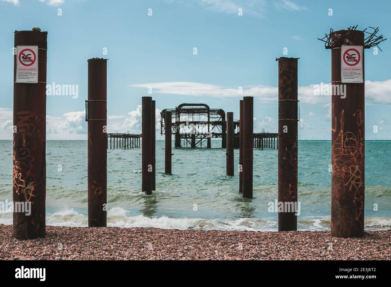 West Pier, Brighton, East Sussex, Inghilterra, Regno Unito. Foto Stock