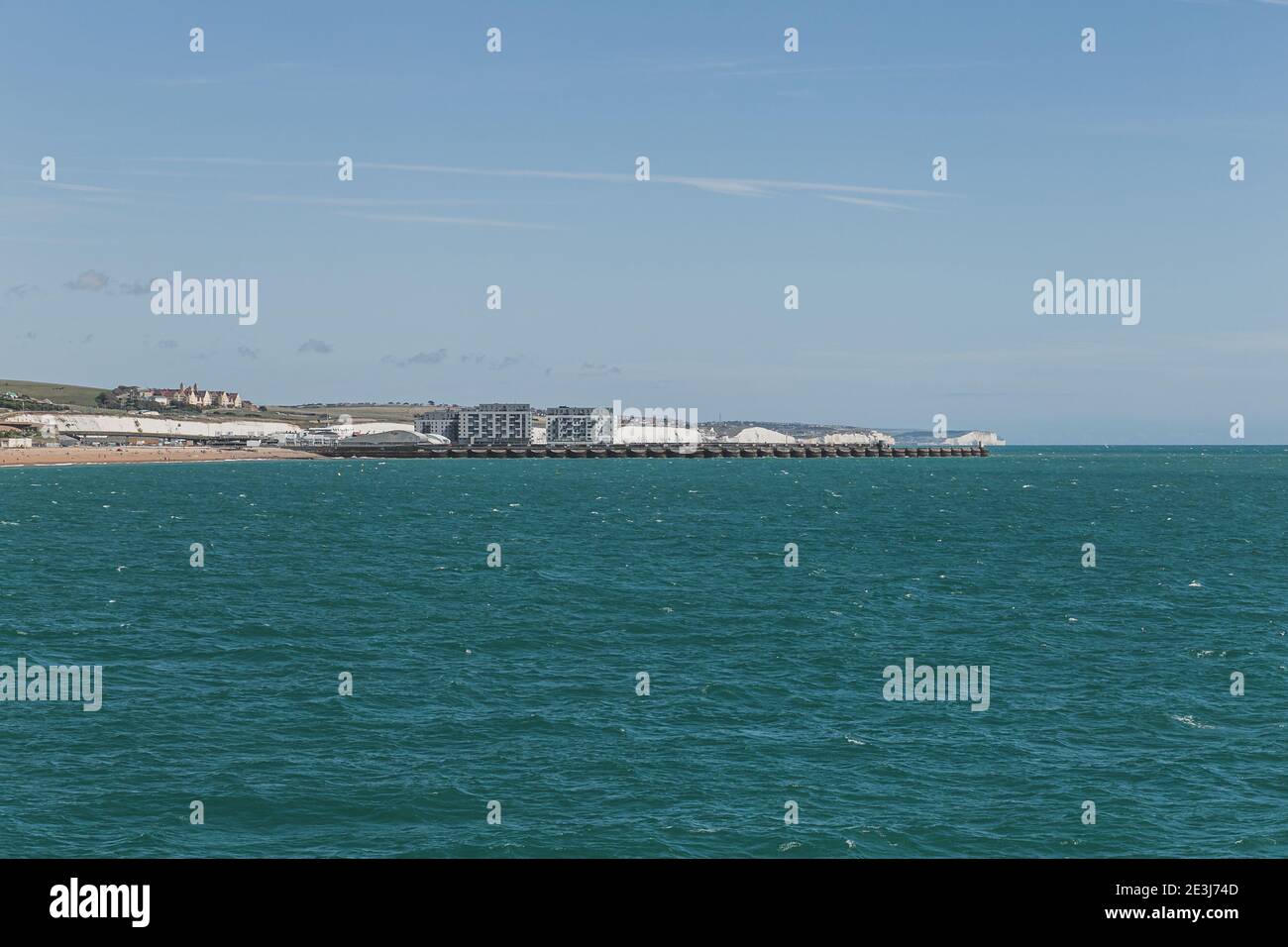 Costa di Brighton e Hove da Palace Pier, East Sussex, Inghilterra, Regno Unito. Foto Stock