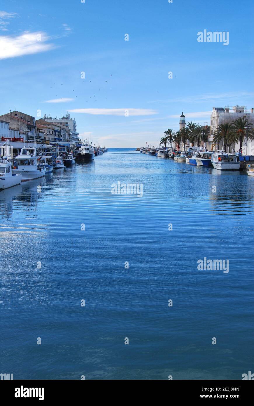 Città di pescatori nel Mar Mediterraneo vicino a Marsiglia, Francia Foto Stock