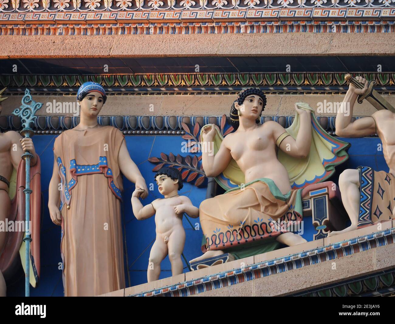 Primo piano del museo d'arte di Philadelphia. Foto Stock