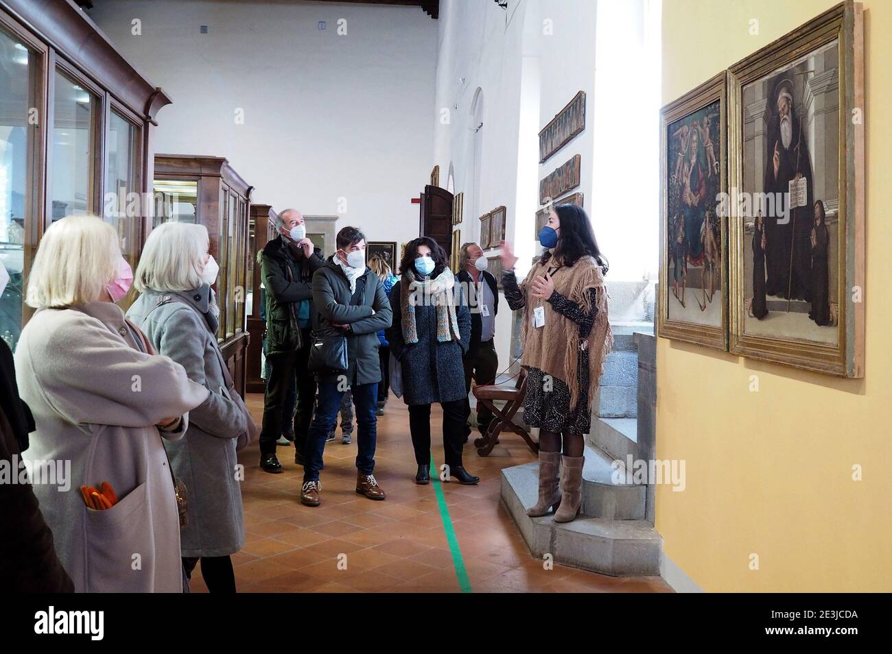 Italia, Toscana, Cortona (Arezzo), 18 gennaio 2021 : primo giorno di riapertura del Museo MAEC (Museo Accademia Etrusca Cortona) dopo il Foto Stock