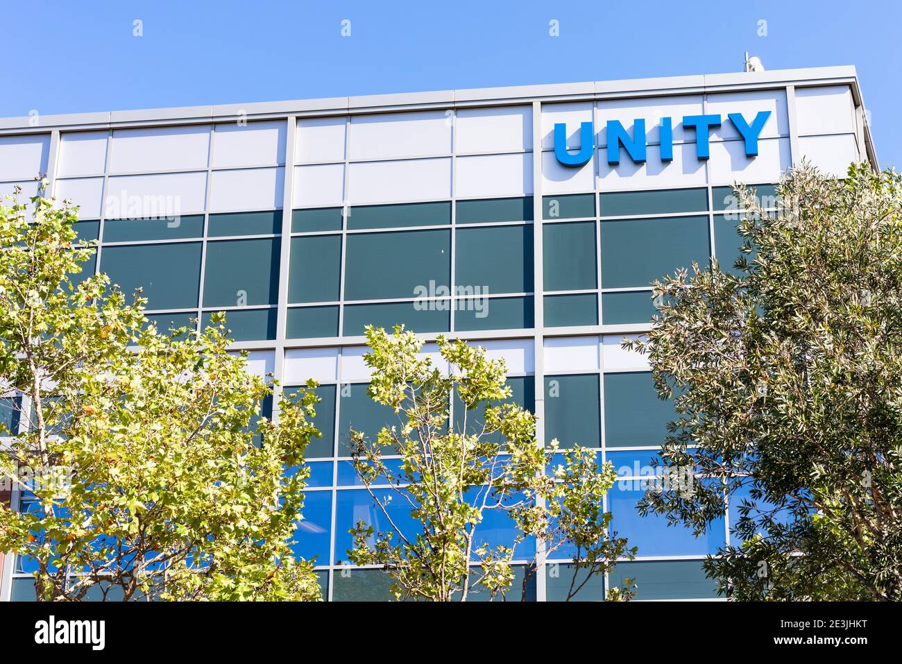 Set 21, 2020 San Francisco Sud / CA / USA - unità Biotecnologia sede in Silicon Valley; Unity Biotechnology è una società startup che develo Foto Stock
