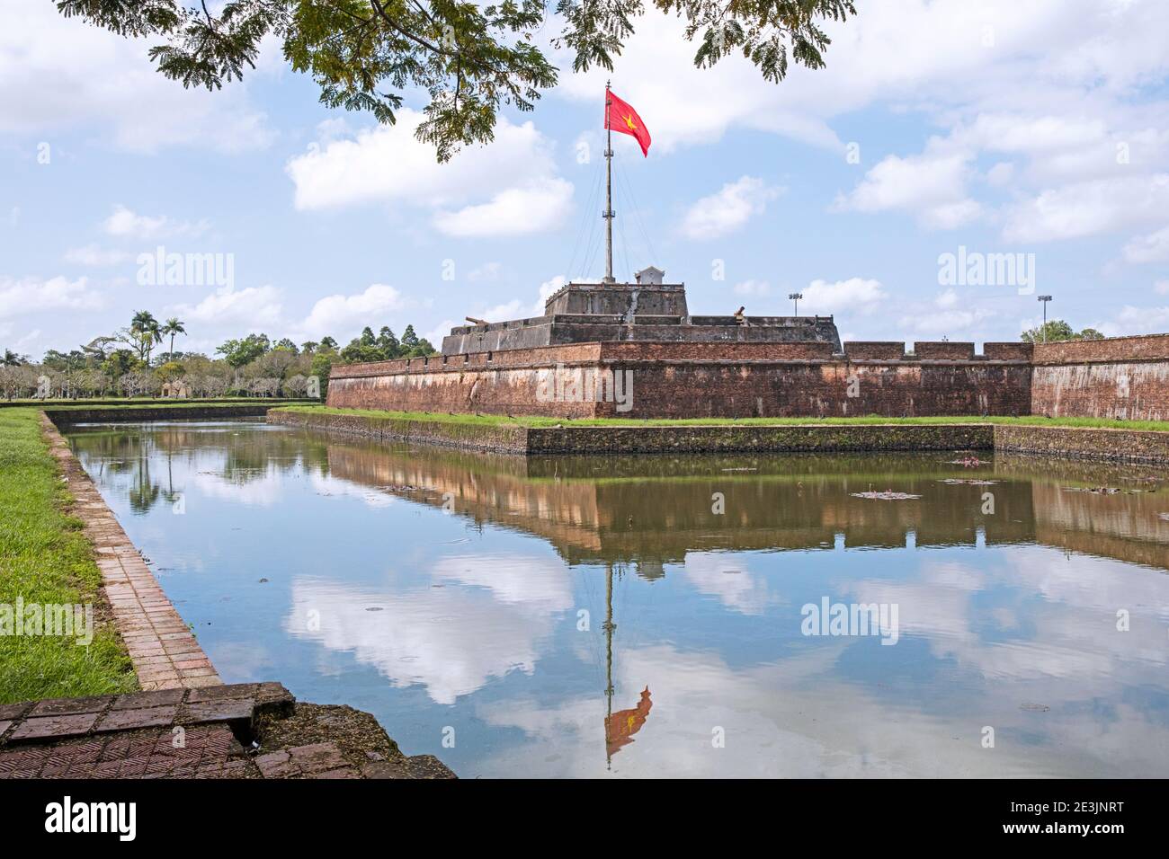 Città imperiale di Huế / Hue, recinto murato all'interno della cittadella, provincia di Thừa Thiên-Huế, Vietnam centrale Foto Stock