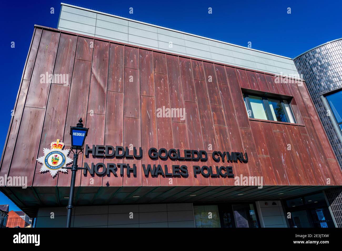 North Wales Police Station Llandudno - Llandudno Police Station - nuovo edificio che sostituisce una stazione edoardiana. Architetti Lawray Architects 2017 Foto Stock