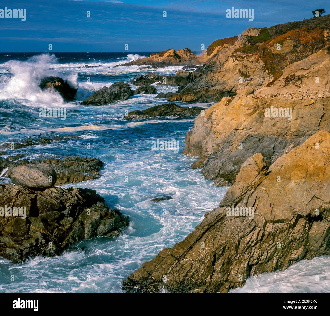 Surf, Garrapata State Park, Big Sur, Monterey County, California Foto Stock