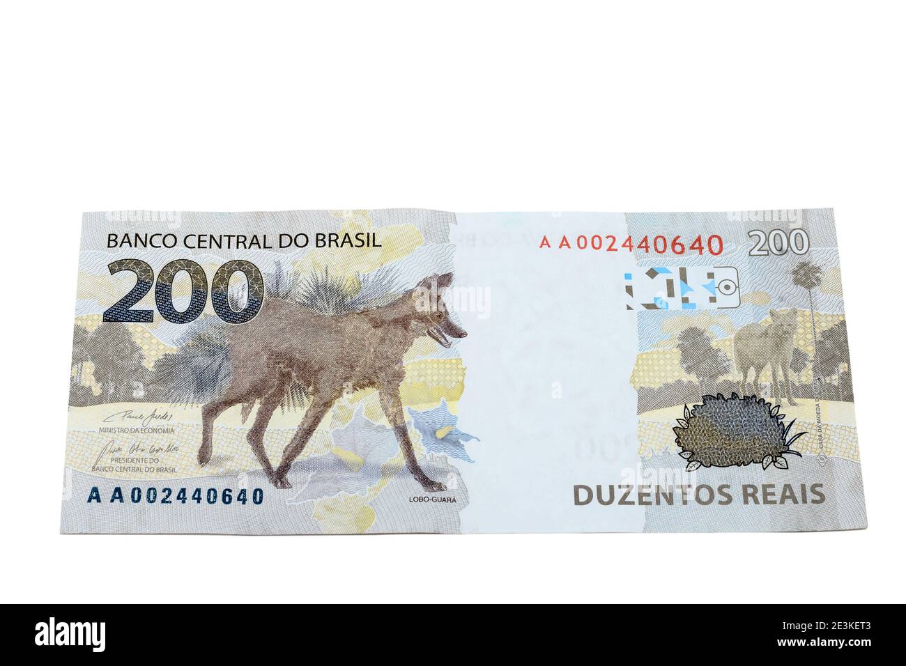 moneta brasiliana 200 reais Foto Stock