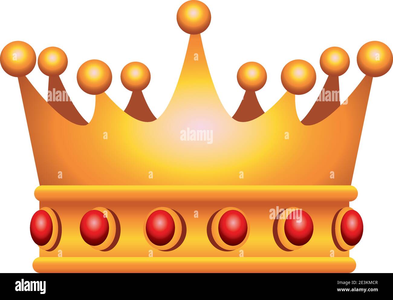 re corona oro reale icona disegno vettoriale illustrazione Immagine e  Vettoriale - Alamy