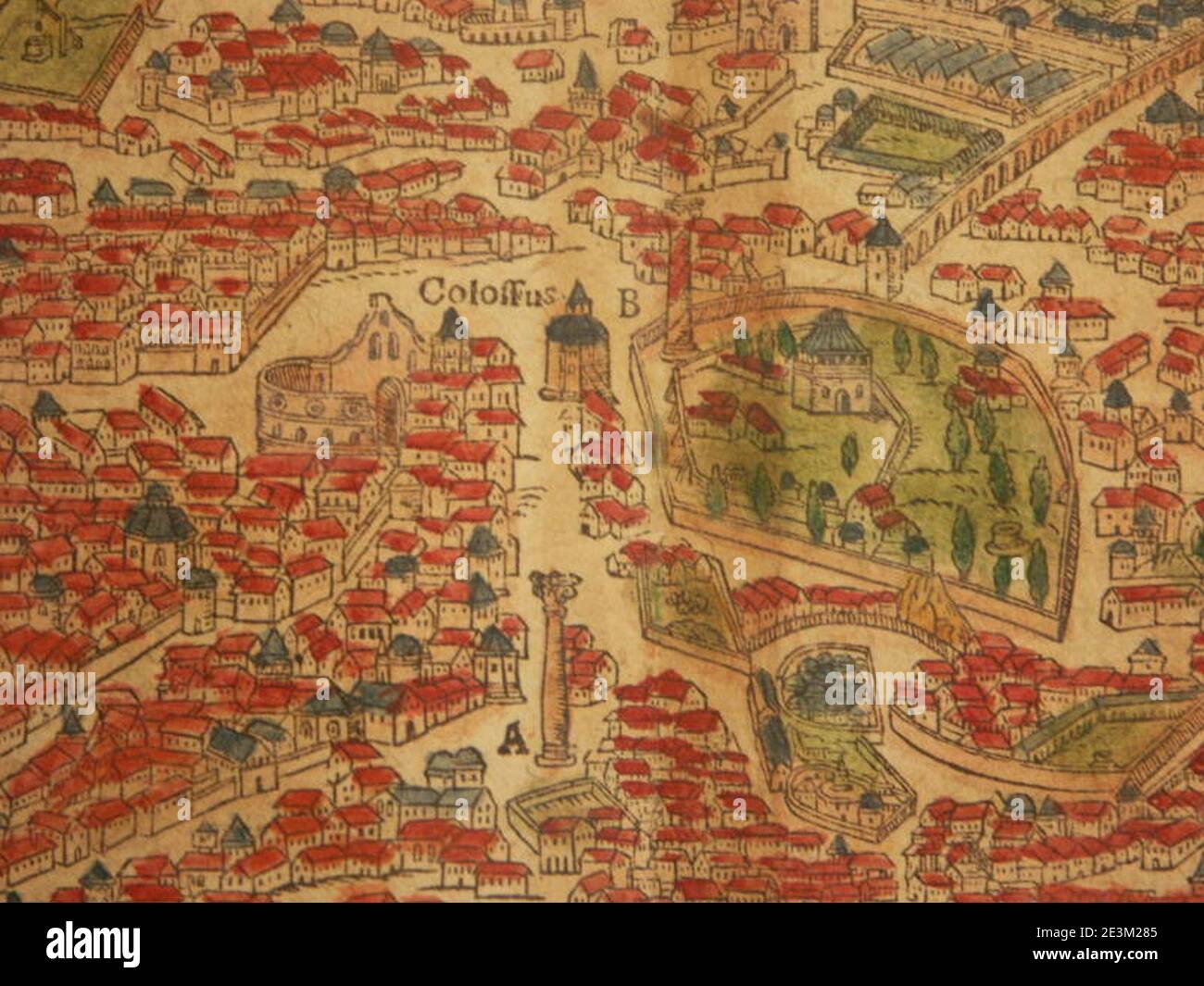 Mappa di Bisanzio (1600) dettaglio 1. Foto Stock