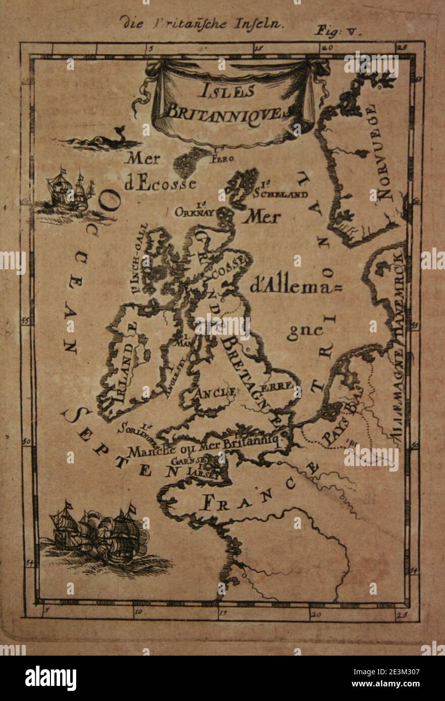 Mappa delle isole britanniche immagini e fotografie stock ad alta