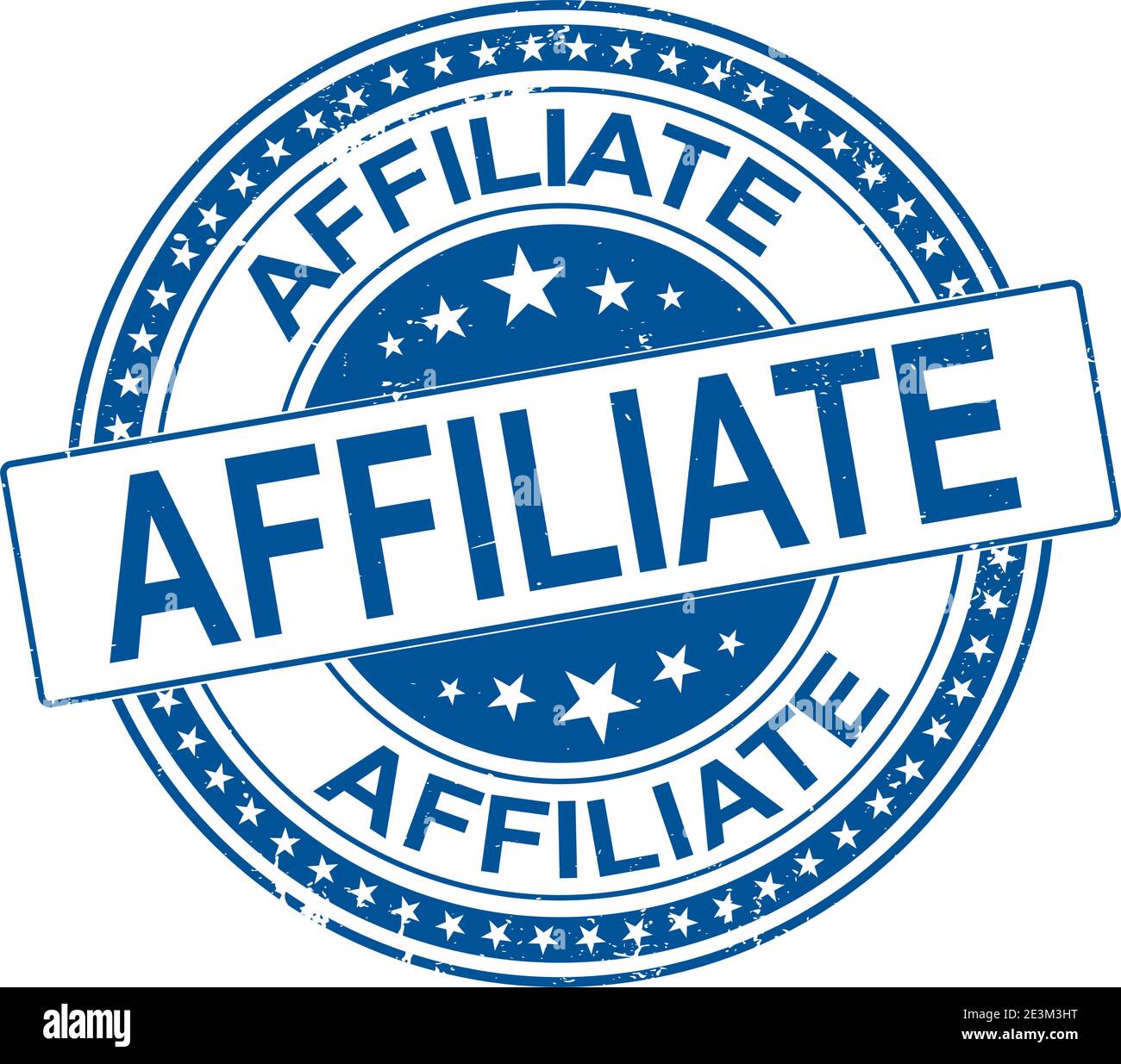 Affiliazione grunge gomma timbro su bianco, vettore illustrazione Illustrazione Vettoriale
