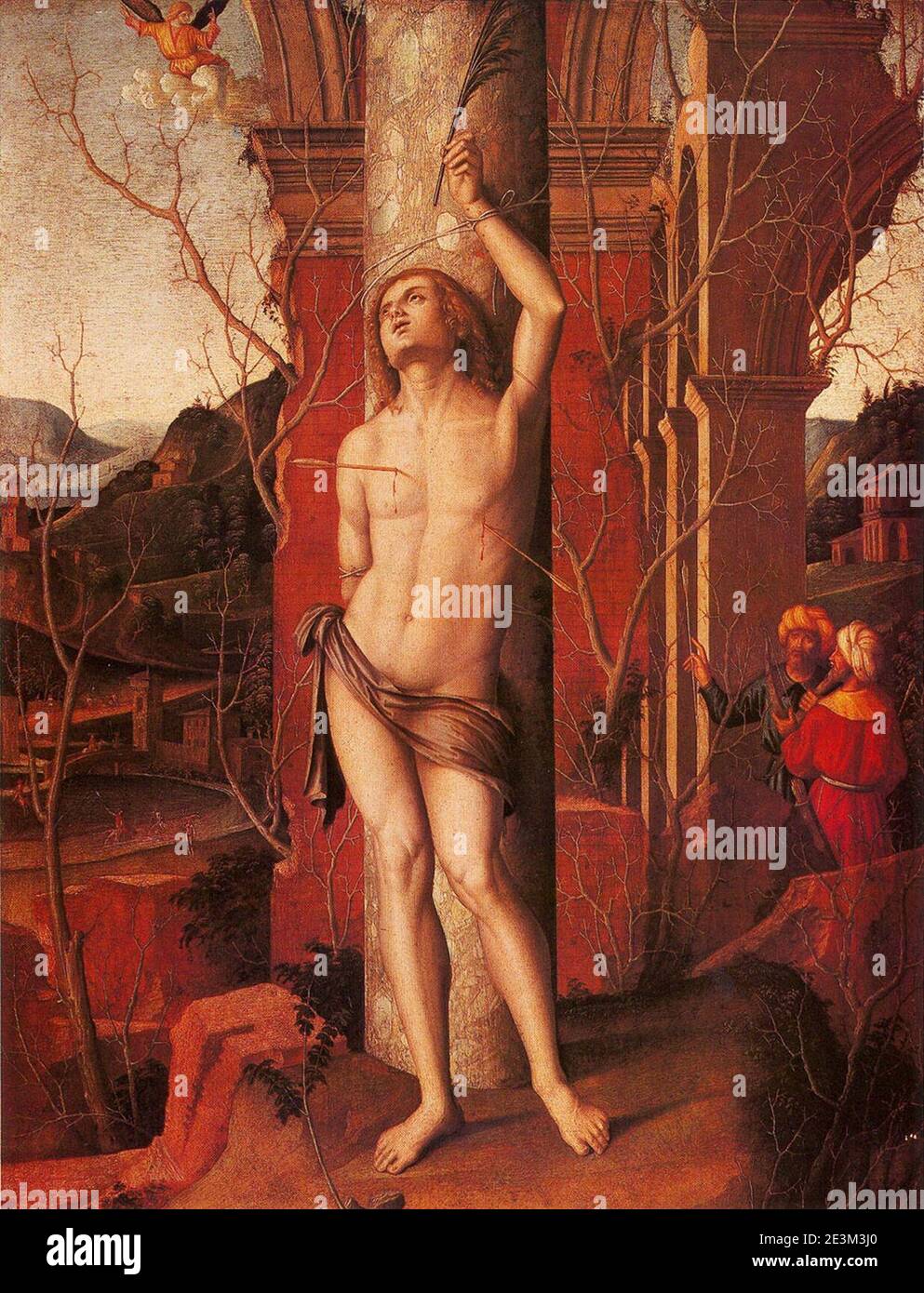 Marco Palmezzano - San Sebastiano. Foto Stock