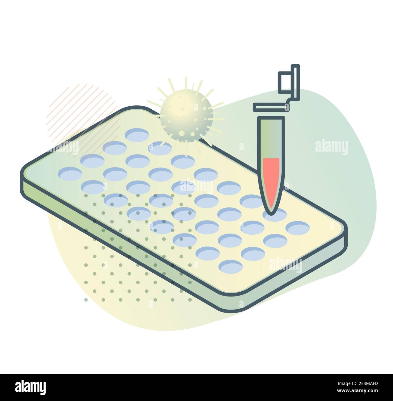 PCR Testing - Lab Apparatus - Illustrazione come EPS 10 File Illustrazione Vettoriale