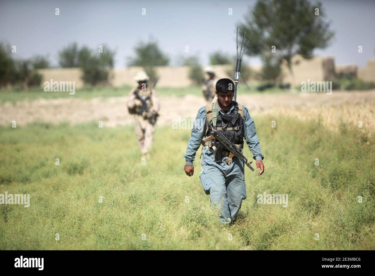 Pattuglia Marina Helmand Provincia W. Forze di sicurezza afghane. Foto Stock