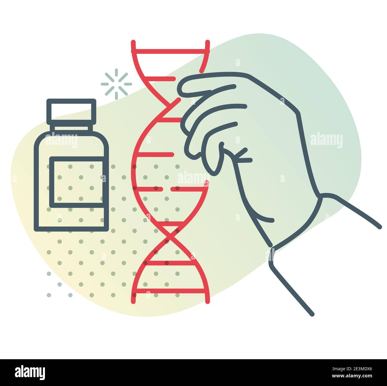 BIO-Pharma - gene editing - icona come file EPS 10 Illustrazione Vettoriale