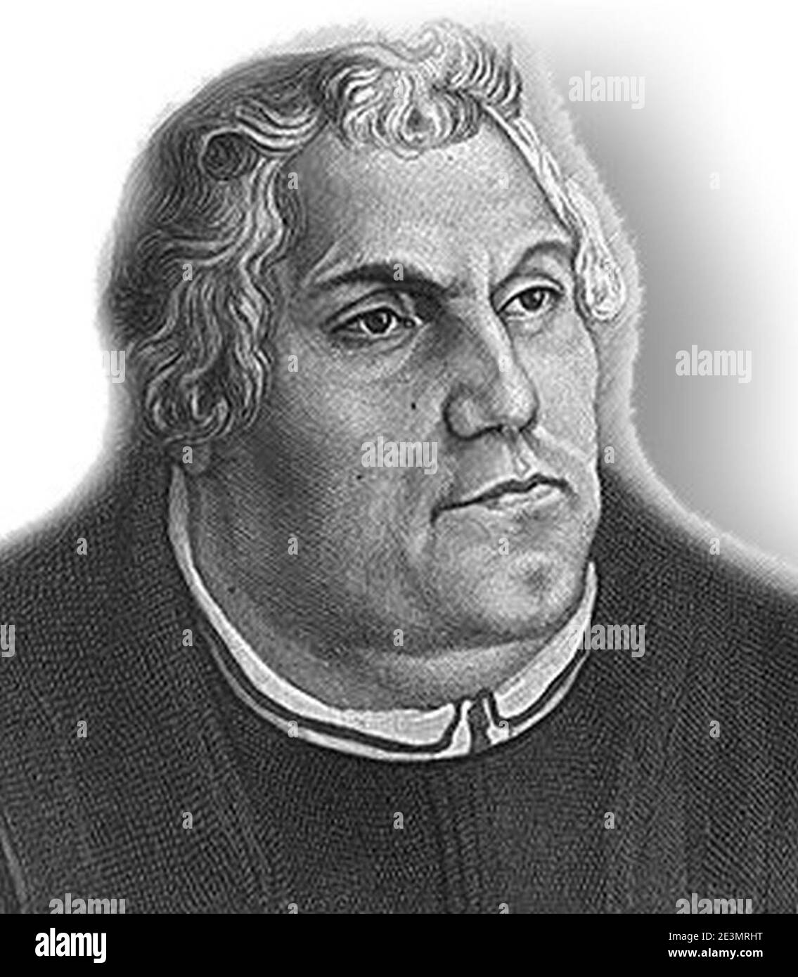 Martin Luther-nero e bianco-sinistro. Foto Stock