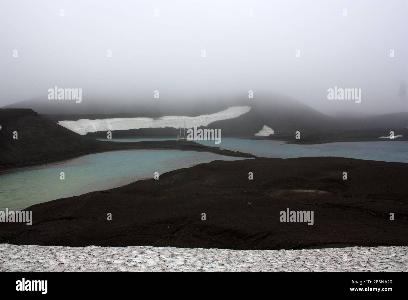 Paesaggio su Deception Island, Antartide Foto Stock