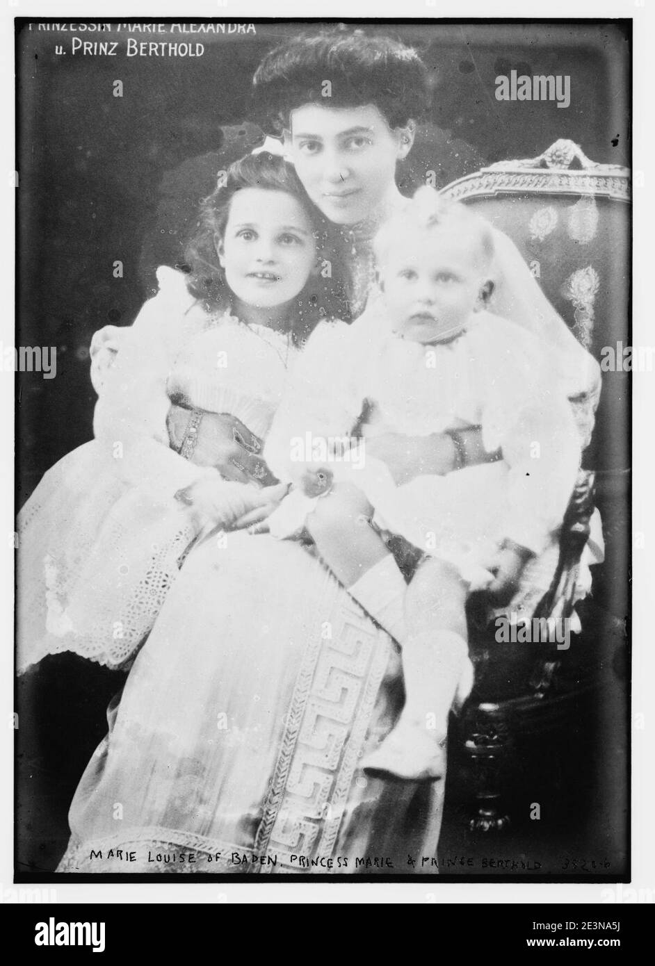 Marie Louise di Baden, principessa Marie e Principe Berthold Foto Stock