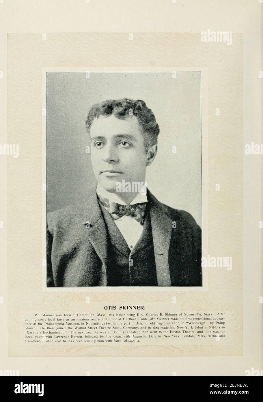 Marie Burroughs Art Portfolio 057 - Otis Skinner. Foto Stock