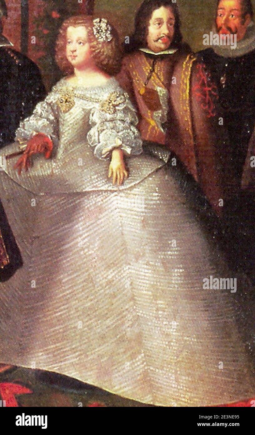 Maria Teresa d'Austria si è ritagliata dal ''Trattato dei Pirenei''. Foto Stock