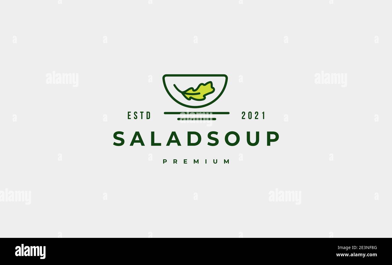 insalata alimentare logo disegno vettoriale illustrazione Illustrazione Vettoriale