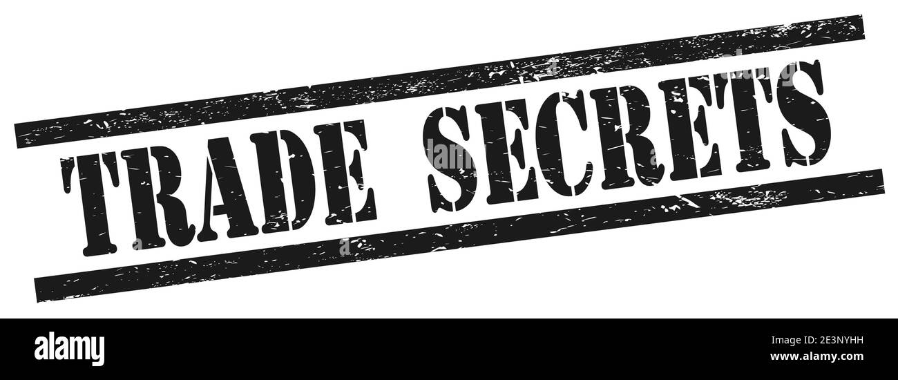 Testo SEGRETO COMMERCIALE su nero grugnoso rettangolo vintage timbro. Foto Stock