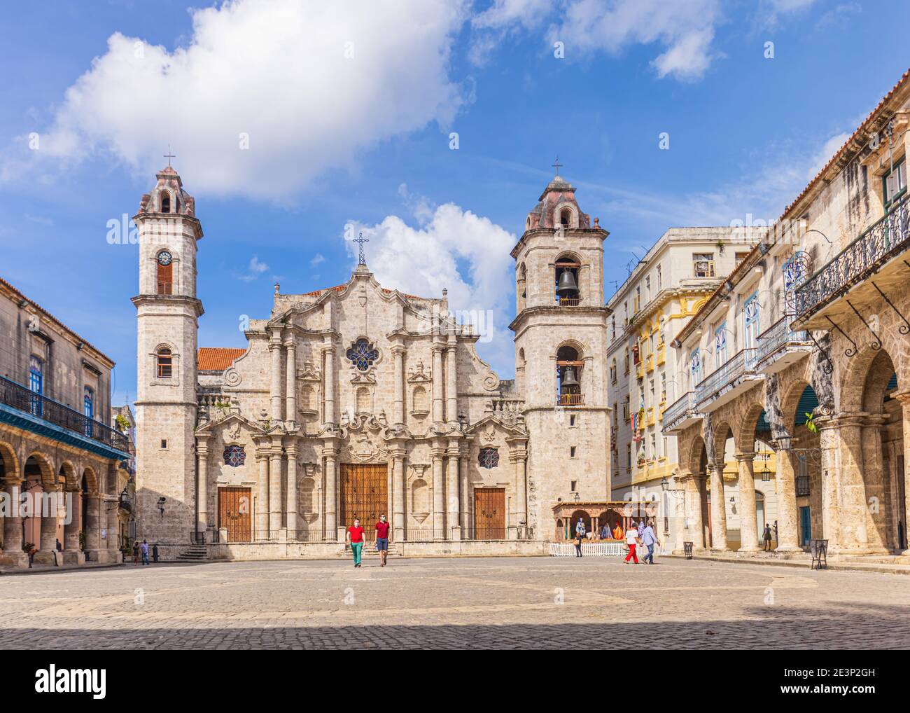 La Cattedrale di l'Avana (Catedral de San Cristobal) Presso la Plaza de la Catedral Foto Stock