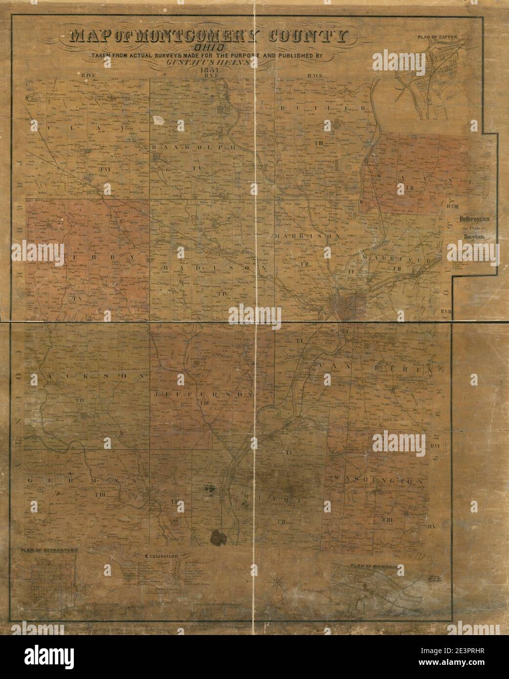 Mappa della contea di montgomery immagini e fotografie stock ad alta