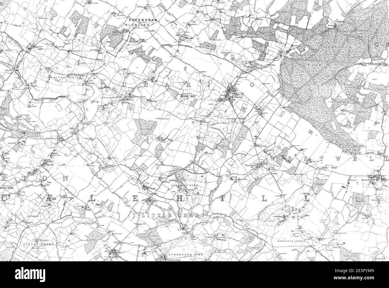 Mappa del foglio Kent 054, indagine sulle ordinanze, 1869-1882. Foto Stock