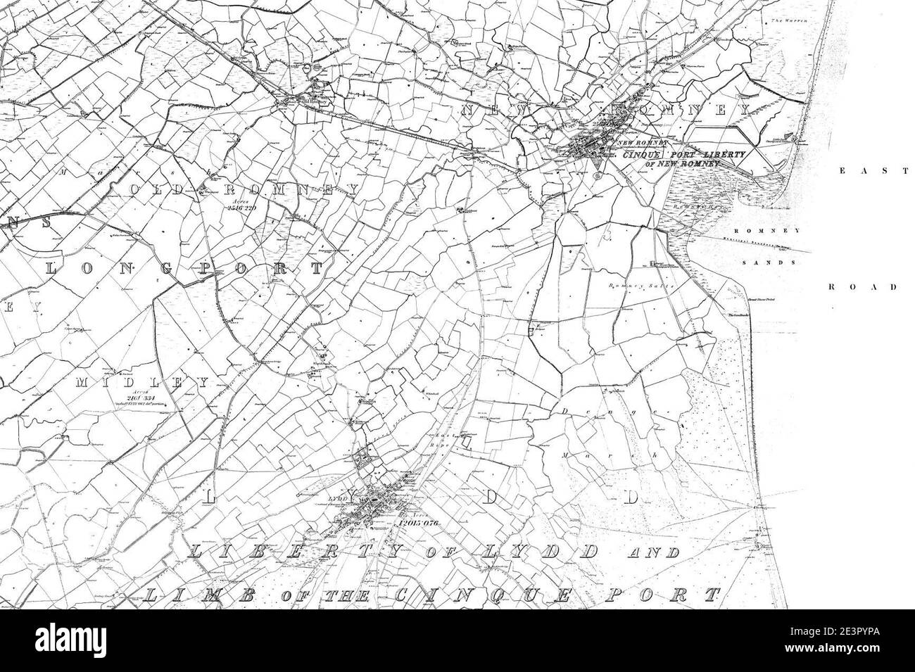 Mappa del foglio Kent 084, indagine sulle ordinanze, 1869-1882. Foto Stock
