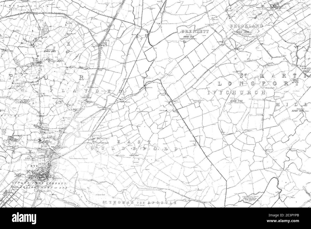 Mappa del foglio Kent 083, indagine sulle ordinanze, 1869-1882. Foto Stock