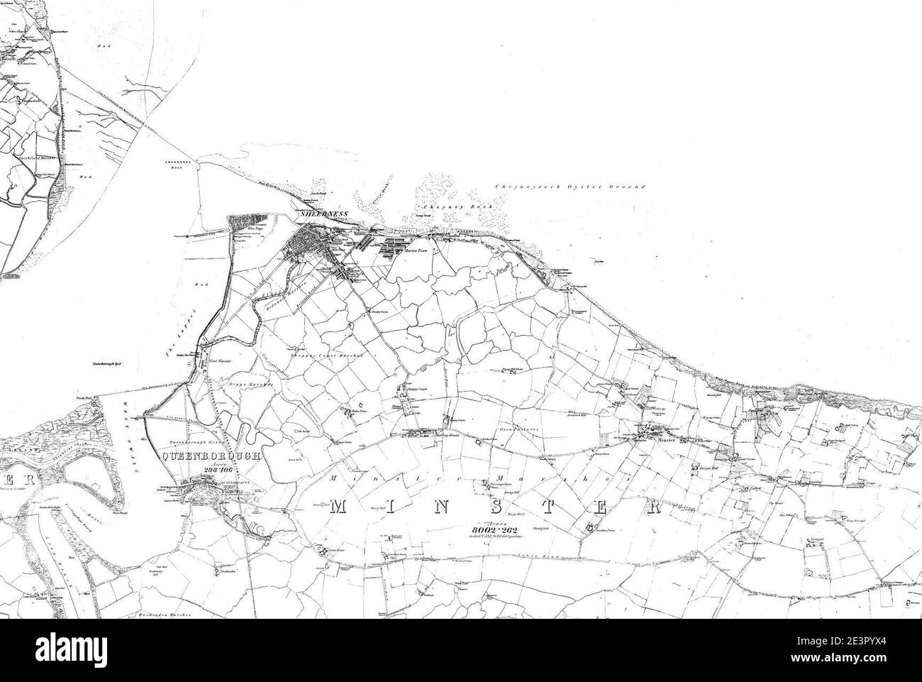 Mappa del foglio Kent 013, indagine sulle ordinanze, 1869-1882. Foto Stock