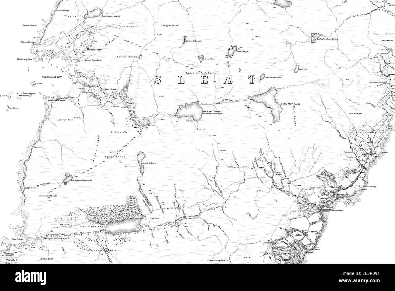 Mappa dell'isola di Skye foglio 057, Ordnance Survey, 1876-1882. Foto Stock