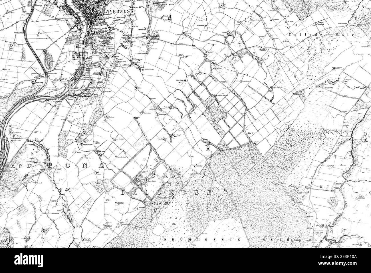 Mappa di Inverness-shire & Skye foglio 012, Ordnance Survey, 1872-1881 2. Foto Stock