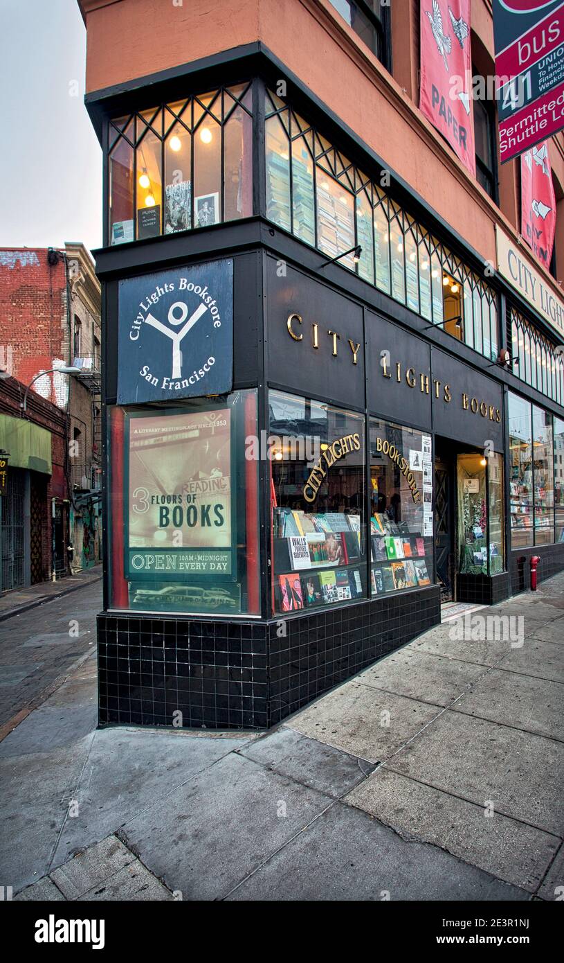 USA / California / San Francisco / librerie /Landmark libreria indipendente City Lights a San Francisco Foto Stock