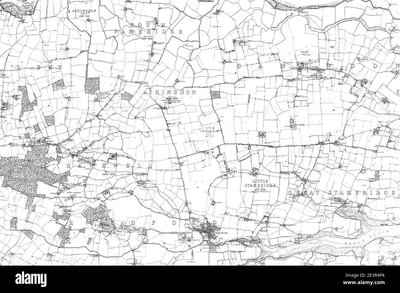 Mappa del foglio Essex 070, Ordnance Survey, 1872-1890. Foto Stock