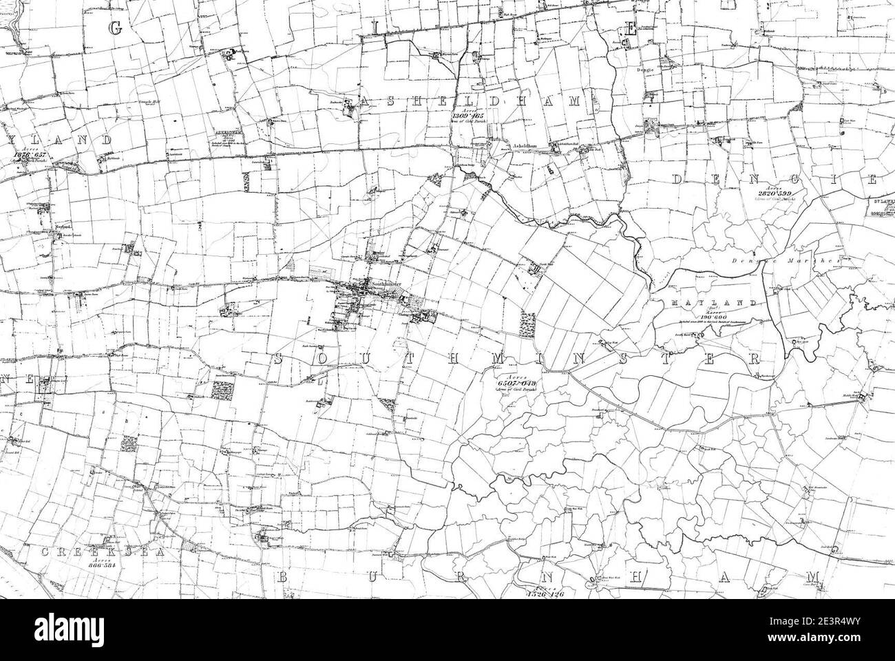 Mappa del foglio Essex 063, Ordnance Survey, 1872-1890. Foto Stock