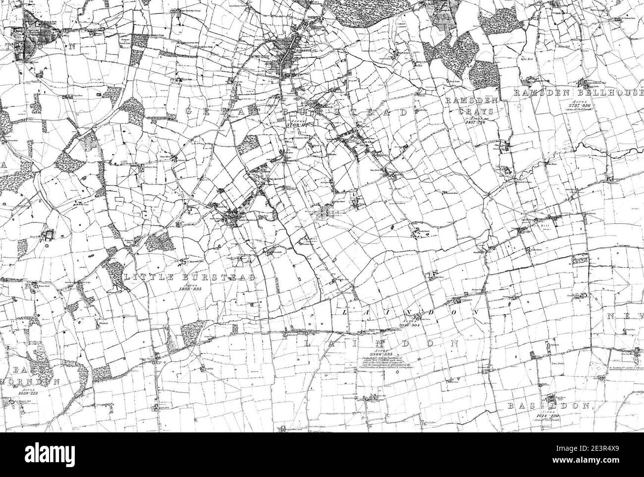 Mappa del foglio Essex 068, Ordnance Survey, 1872-1890. Foto Stock