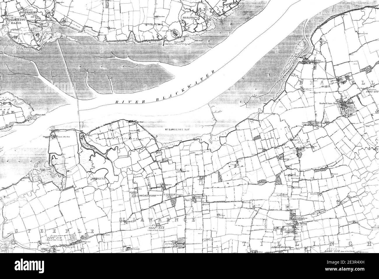 Mappa del foglio Essex 055, Ordnance Survey, 1872-1890. Foto Stock