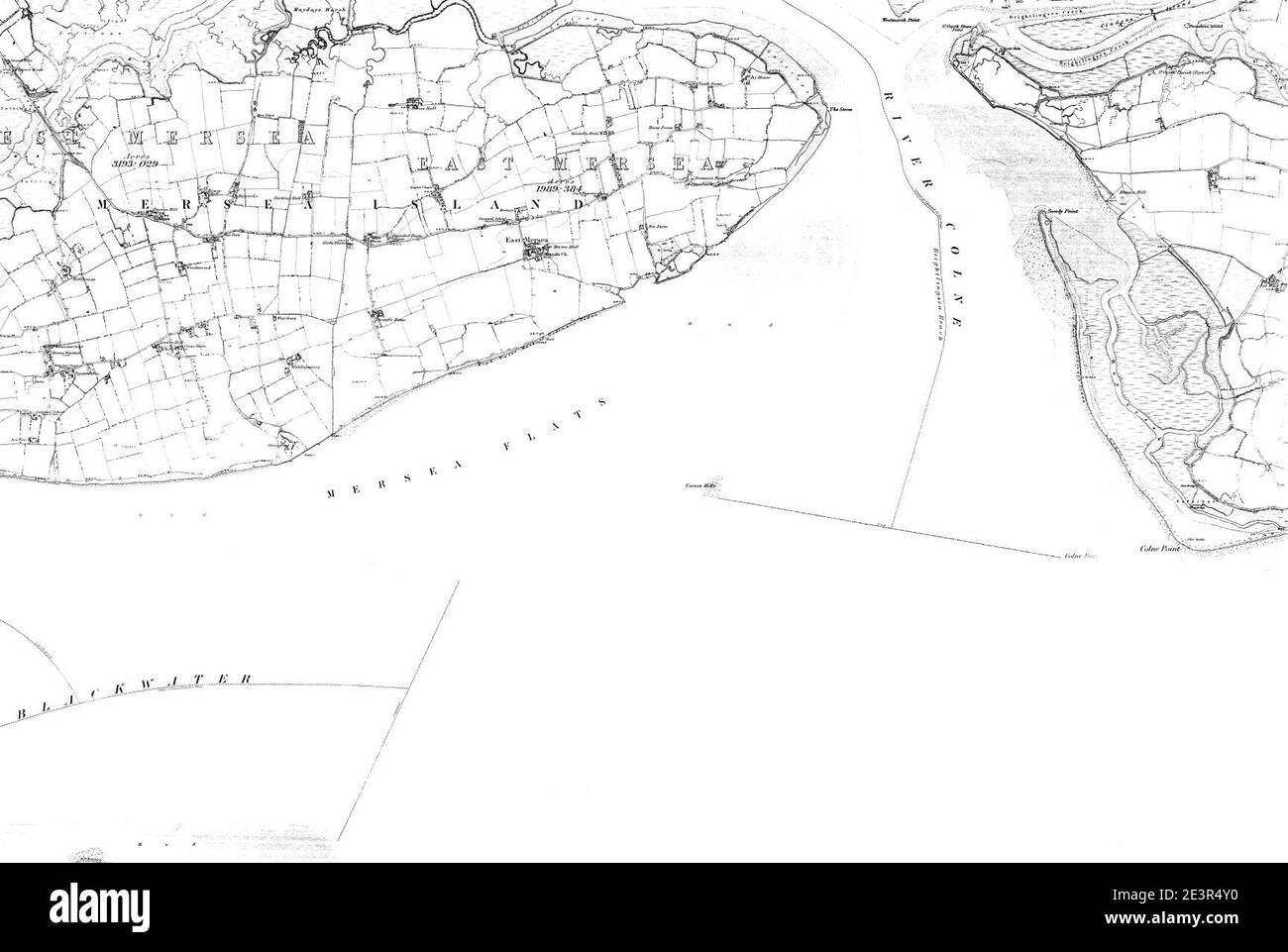 Mappa del foglio Essex 047, Ordnance Survey, 1872-1890. Foto Stock